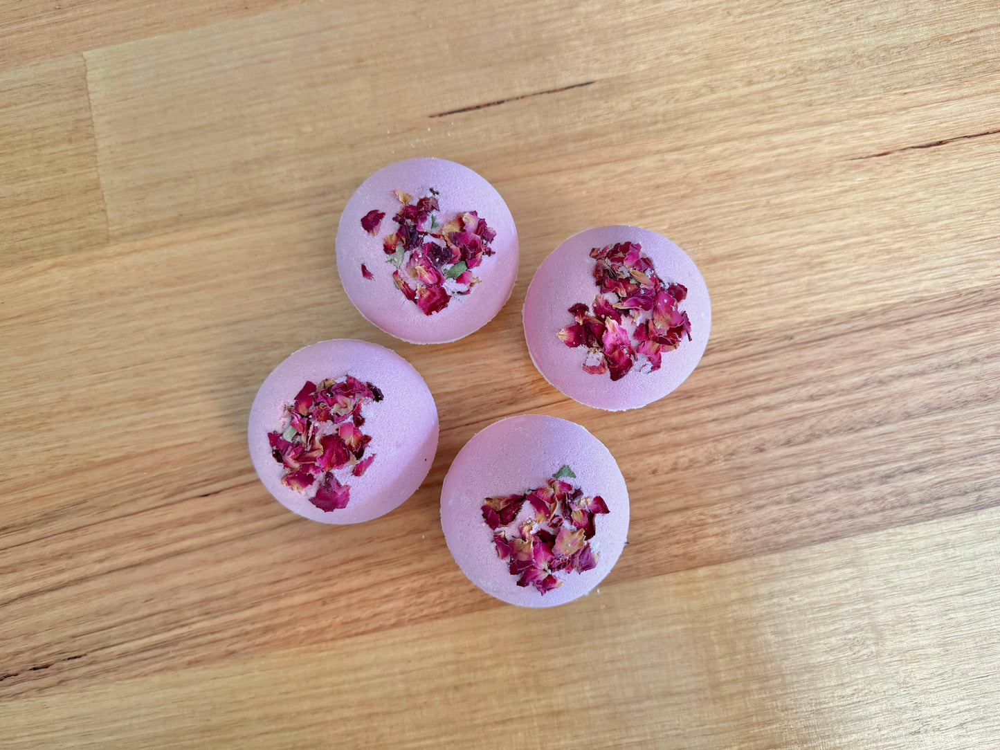 Suave Soaps - Handmade Rose Geranium Goat Milk Bath Bomb: