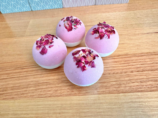 Suave Soaps - Handmade Rose Geranium Goat Milk Bath Bomb: