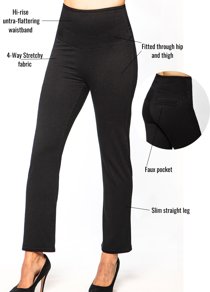 Ultra Soft Pull On Straight Pants
