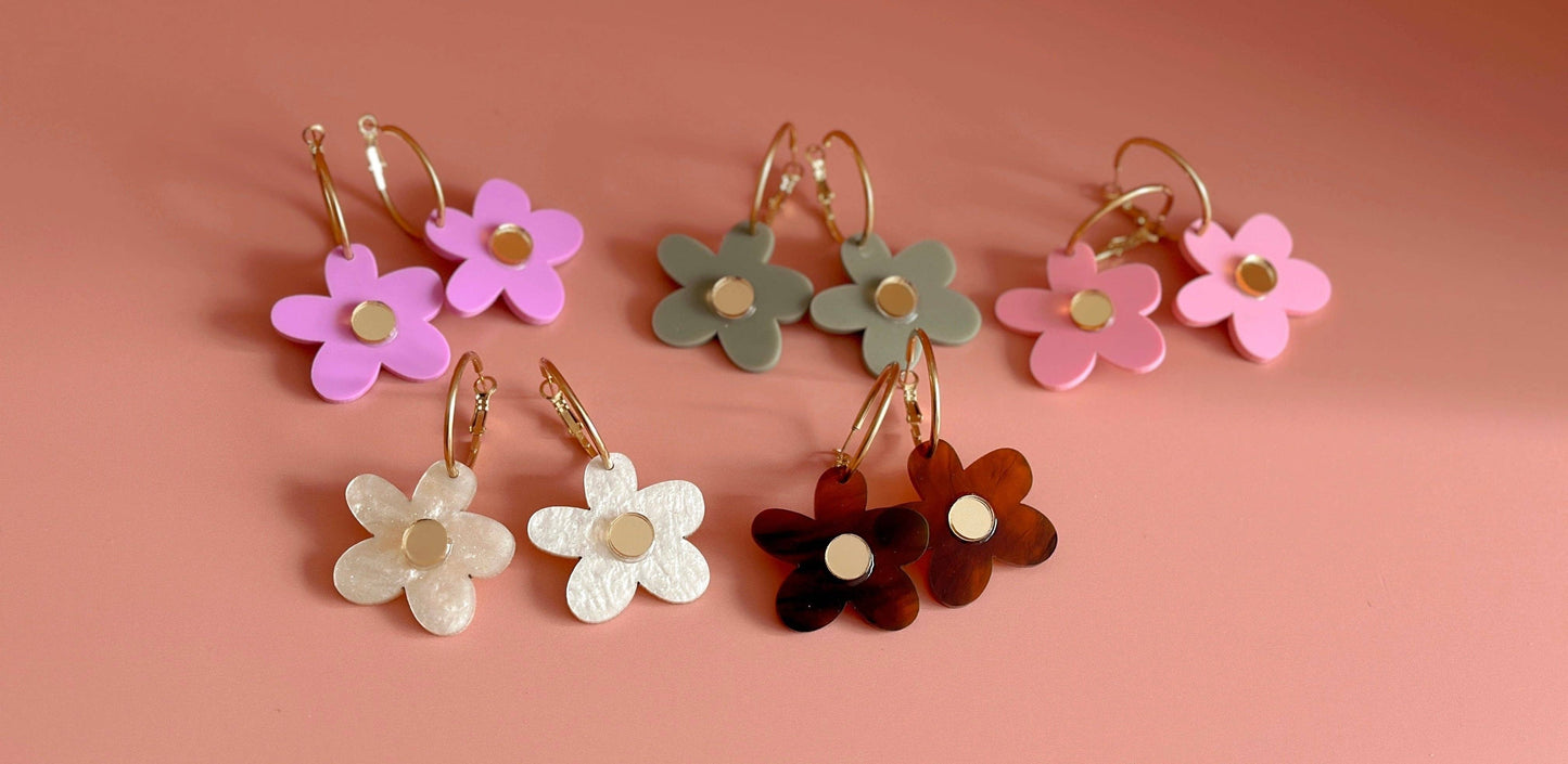 Bella Hoops | Candy Pink + Gold |