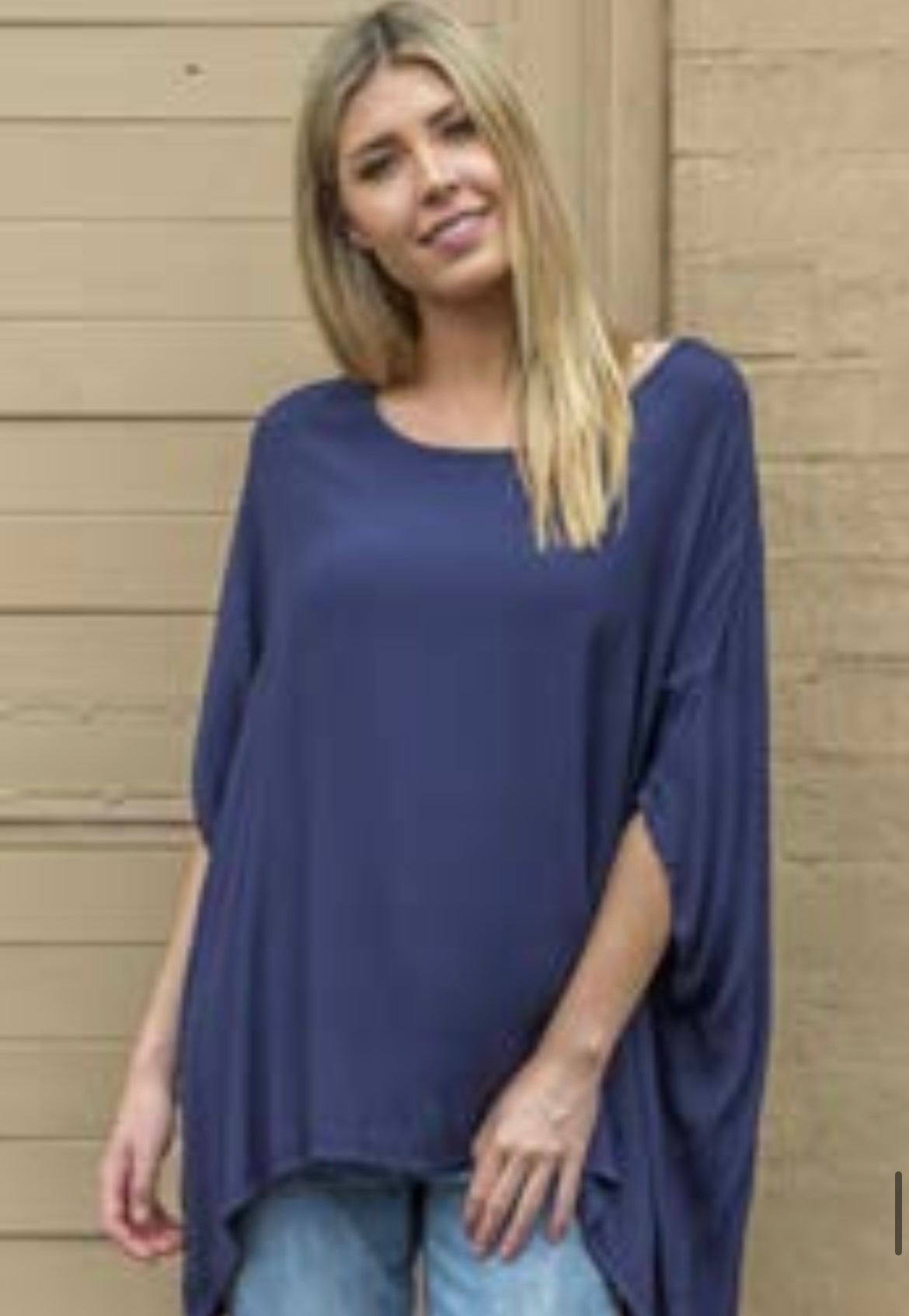 Drape Top - Navy