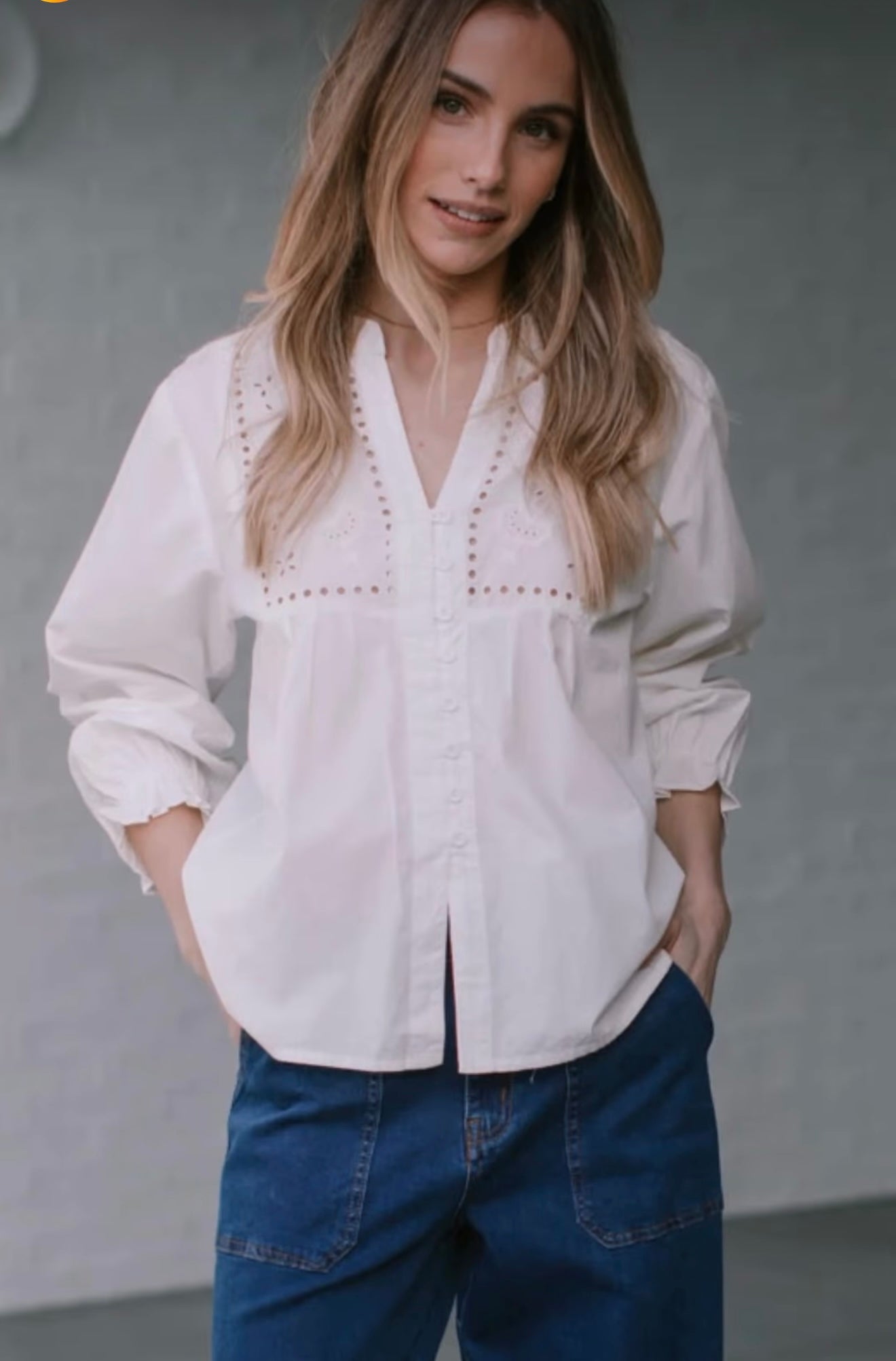 White broderie top