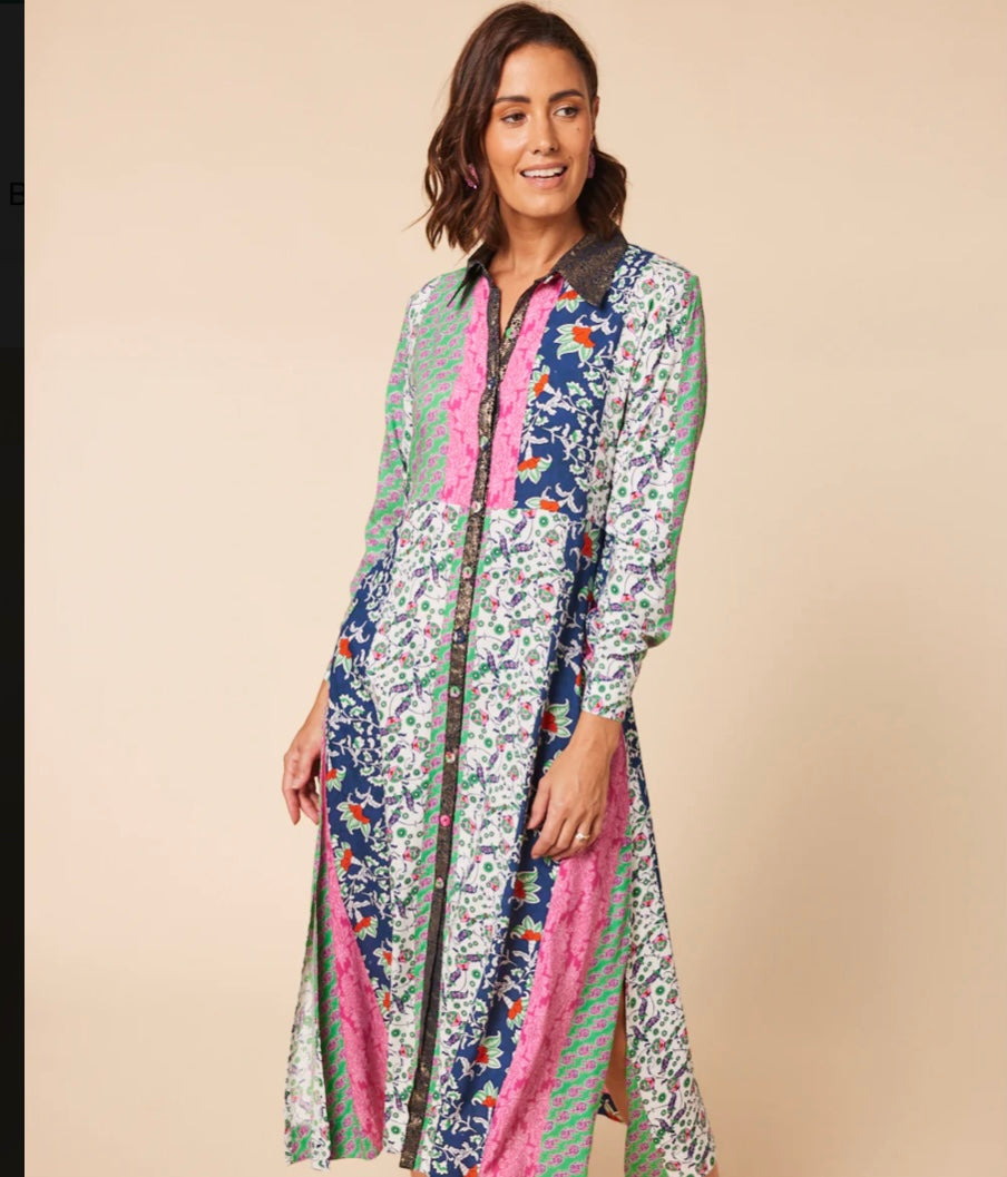 Gracie Shirt Dress in Flower Festival
