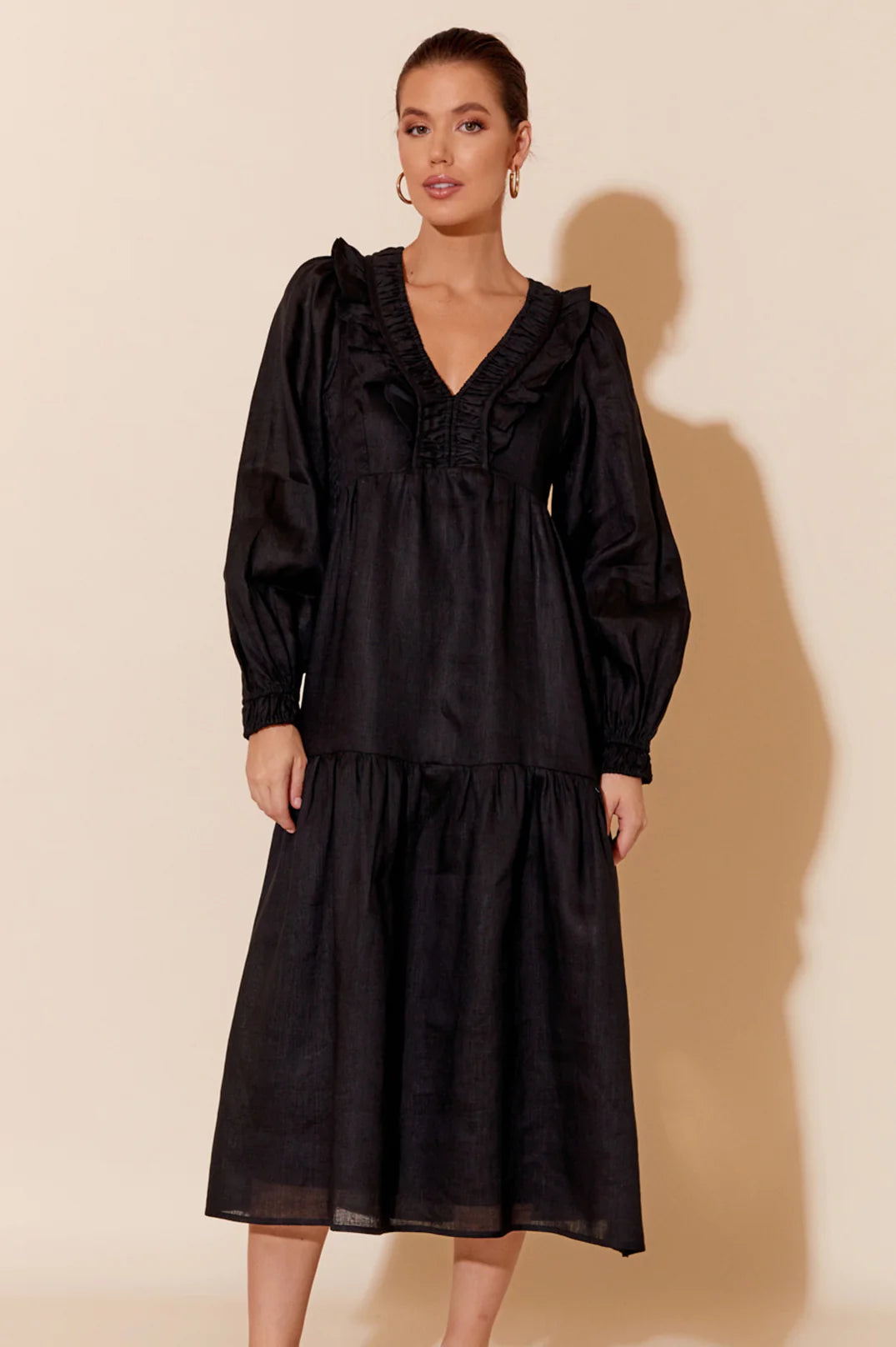 POLLY LS DRESS (BLACK