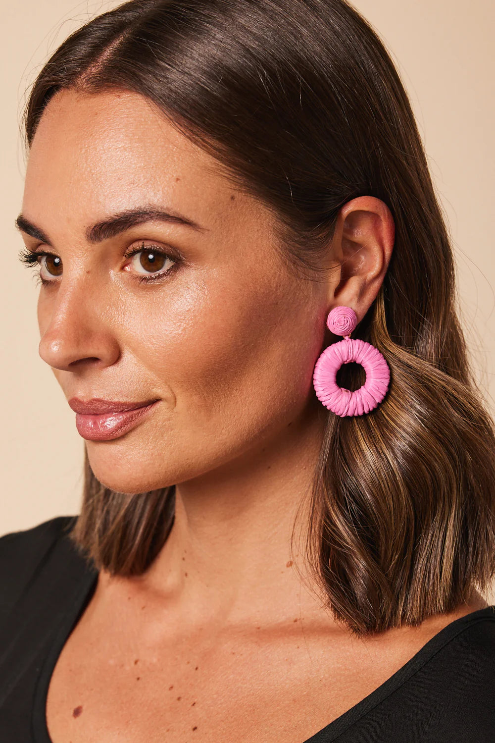 Odette Earrings in Pink Pink Honey
