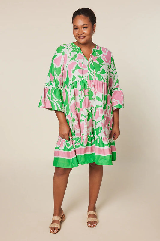 Scout Tiered Dress in Spring Blooms