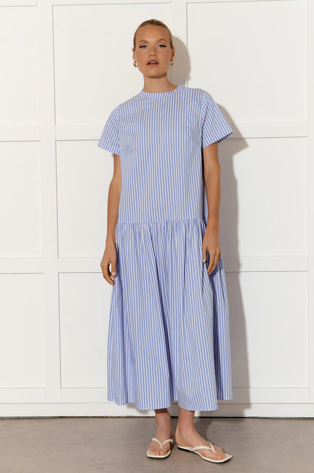 Shelby striped Polin Maxi Dress