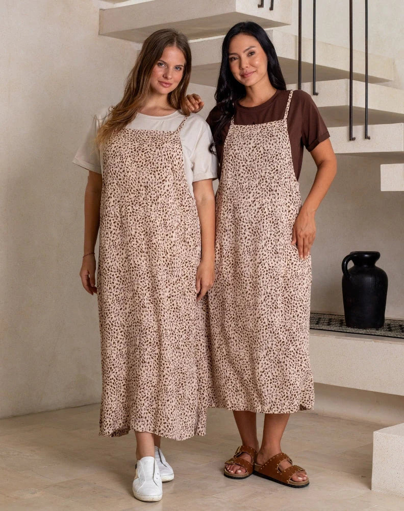 Apron Dress - Beige Pebble