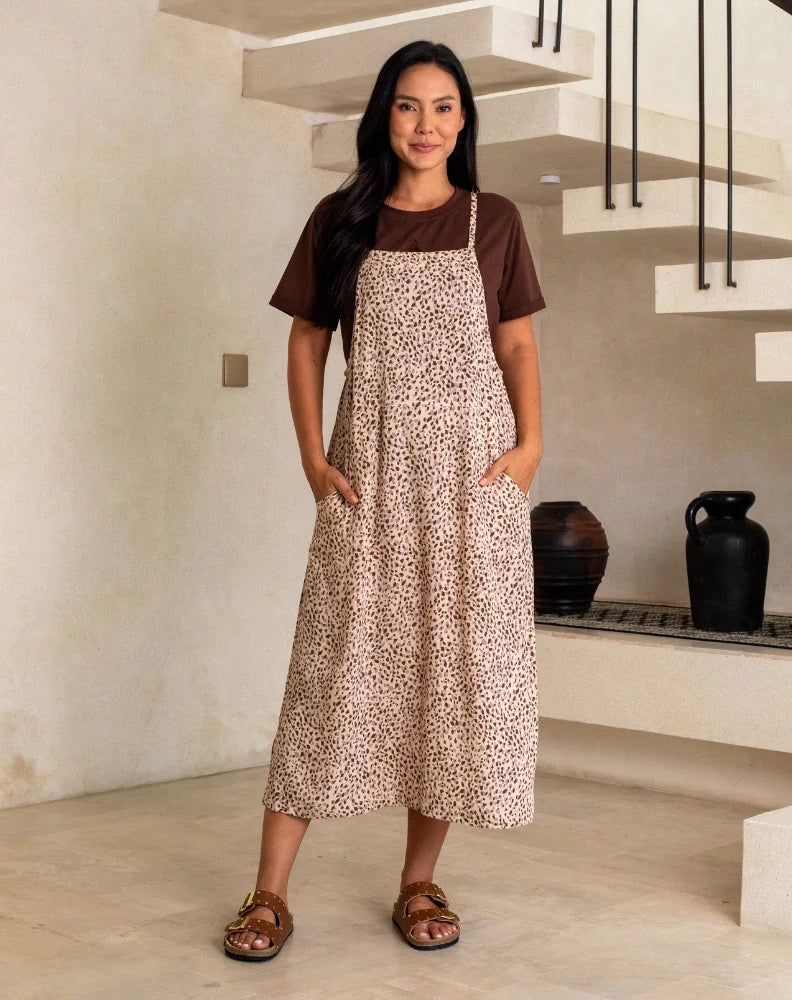 Apron Dress - Beige Pebble