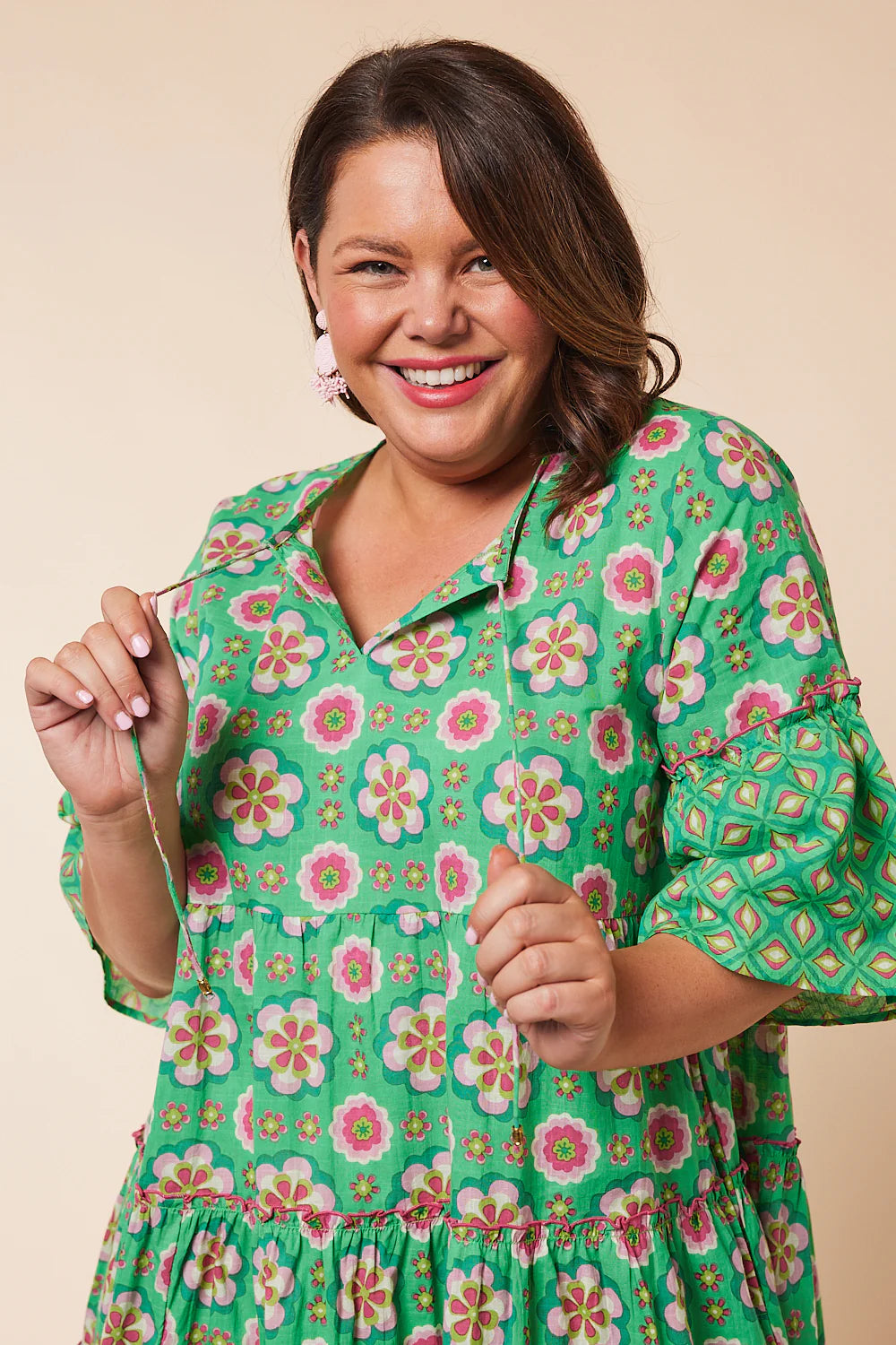 Brianne Frill Dress in Macarena