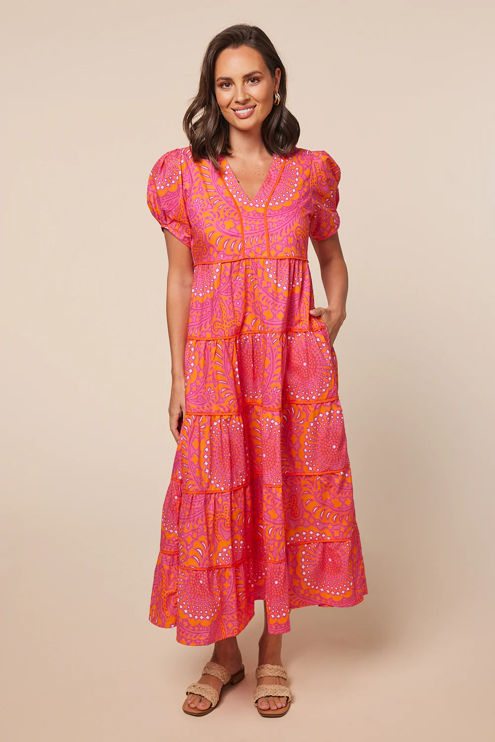 Stassi Maxi Dress in Eleanor Sangria
