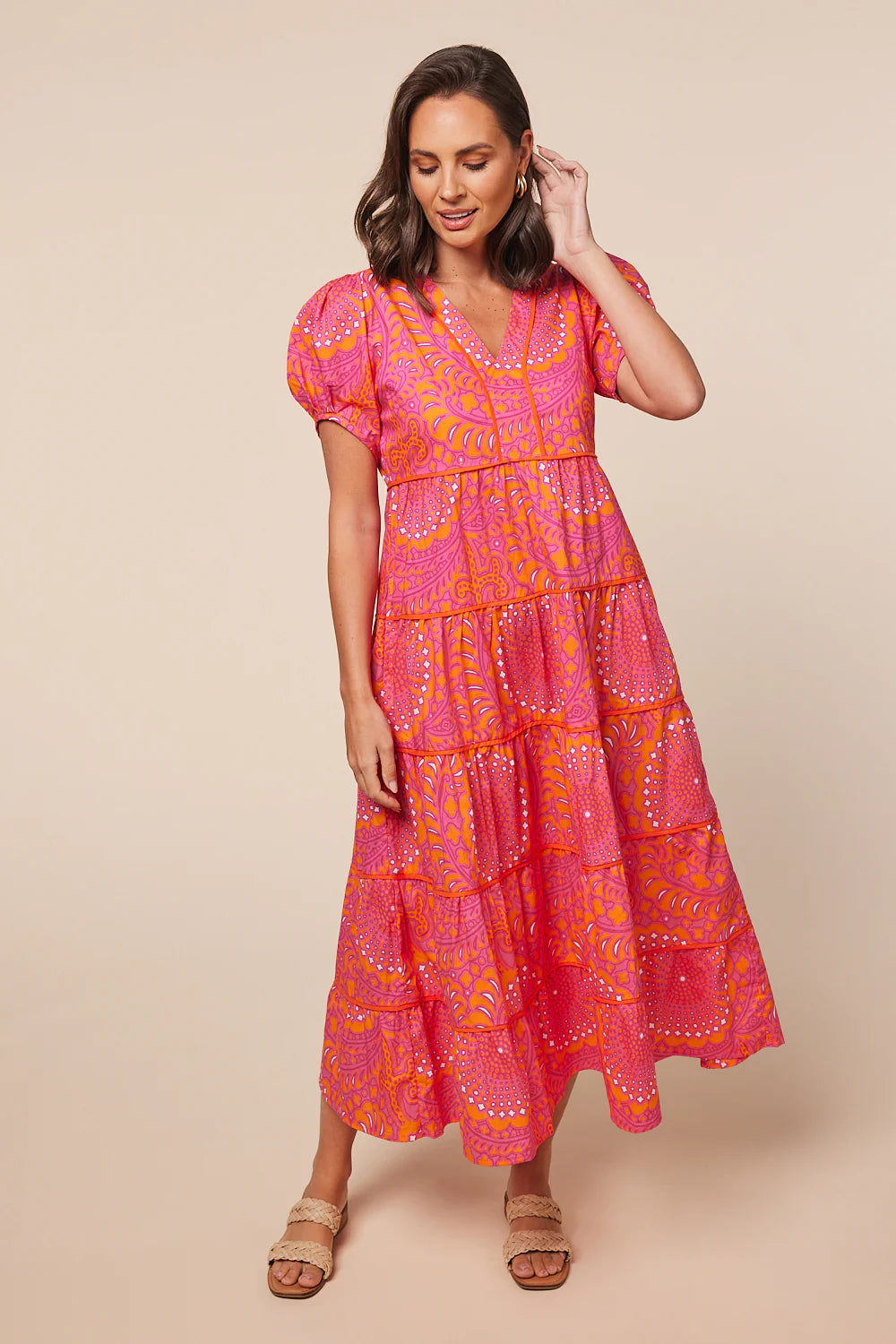 Stassi Maxi Dress in Eleanor Sangria