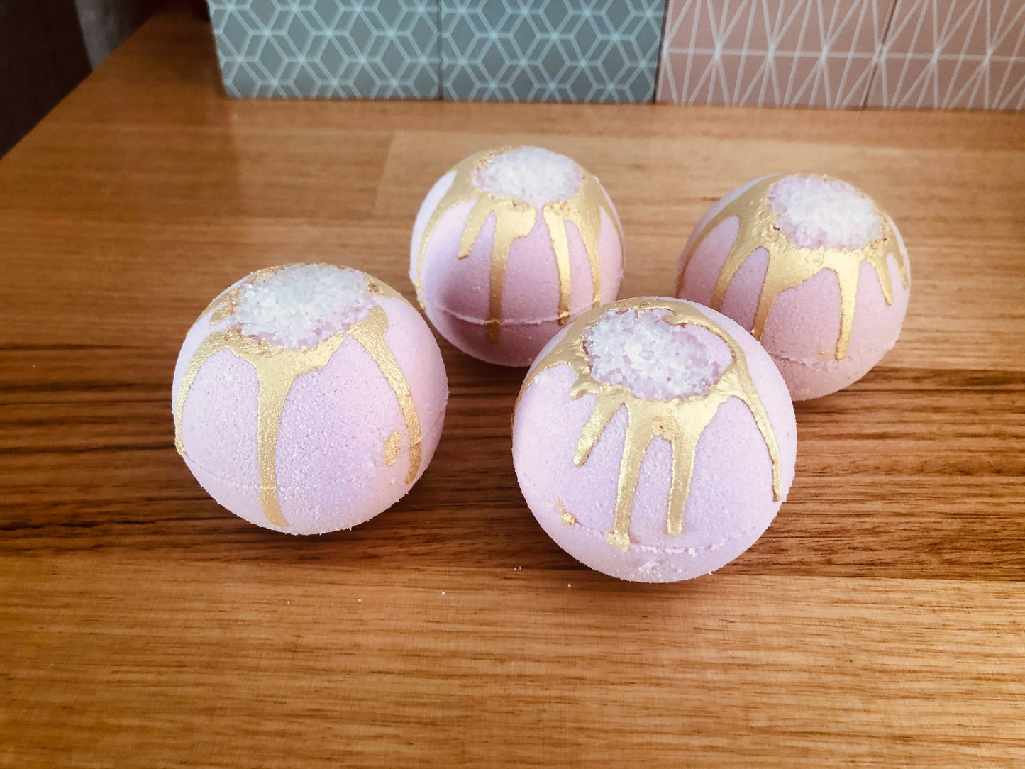Suave Soaps - Handmade Rose Gold Goat Milk Bath Bomb: Shrink Wrapped
