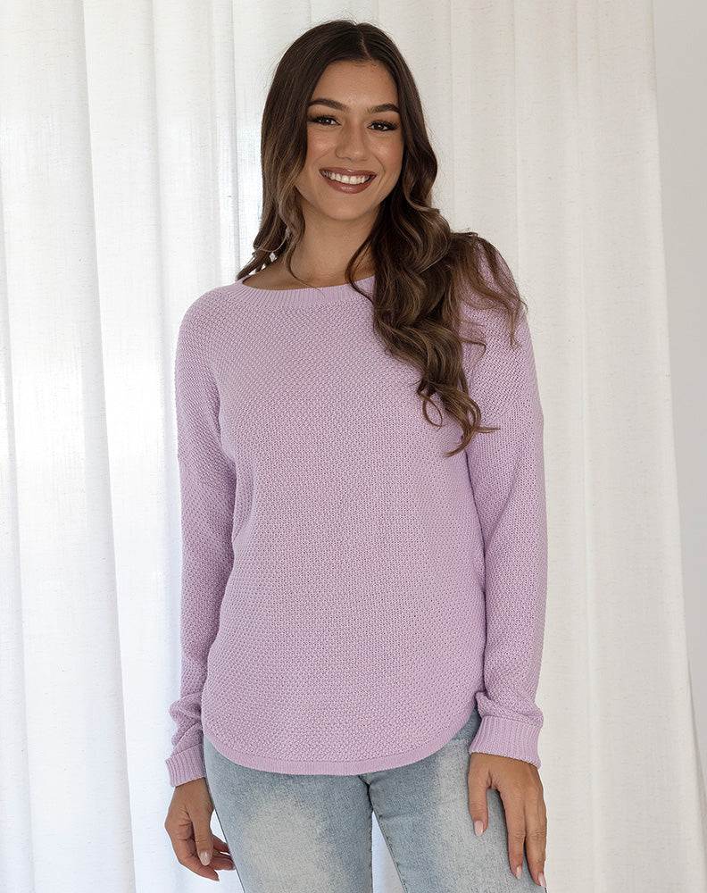 Waffle Knit - Skye Blue