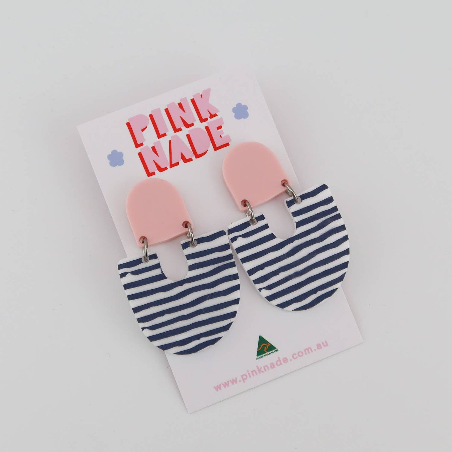The 'Moops' Pink / Grey Stripe