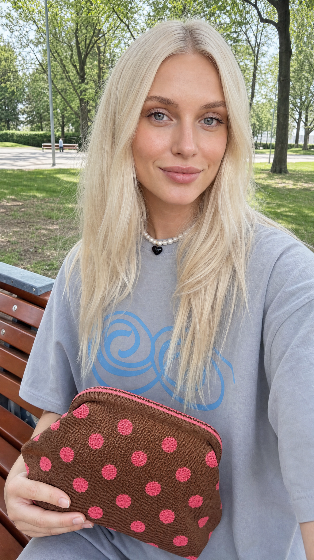 Little Fish CO - The Chloe Bag: Blue/ Drk Chocolate