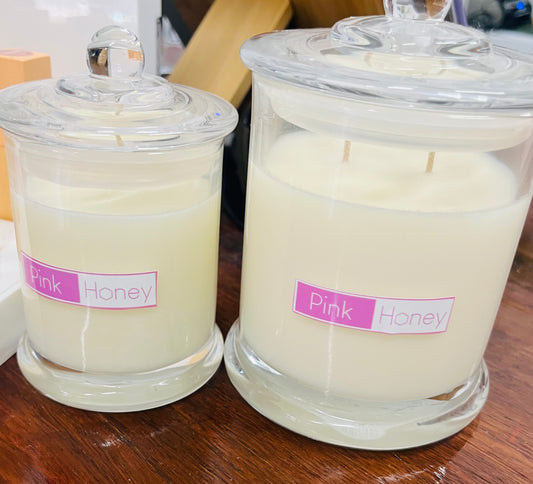 Pink Honey Candles