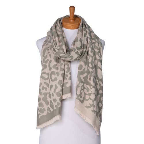 Sage Animal Print Scarf