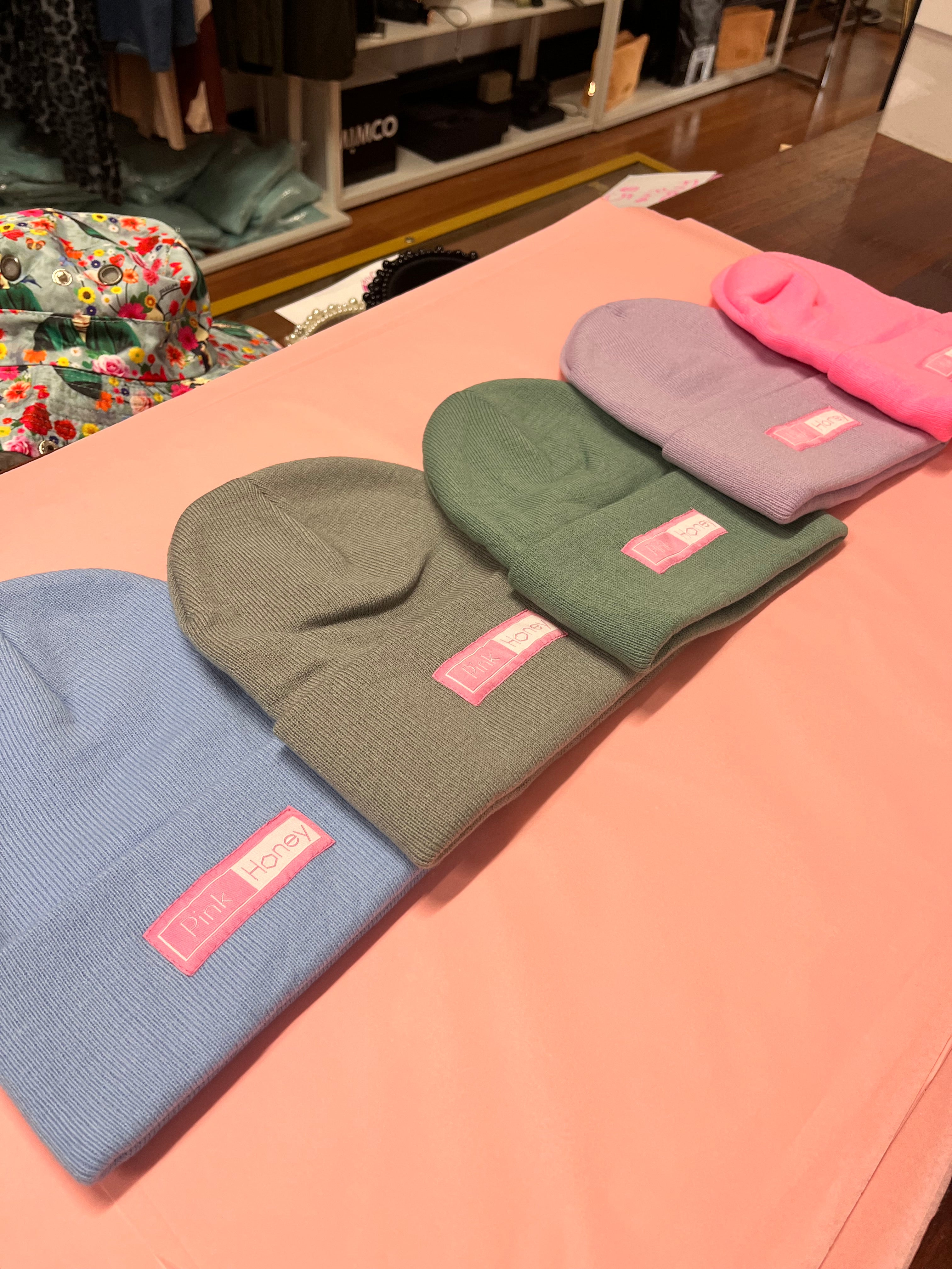 Pink Honey Beanies