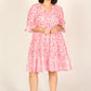 Scout Tiered Dress in Shibori Pink