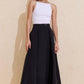 Flared Long Skirt Black: