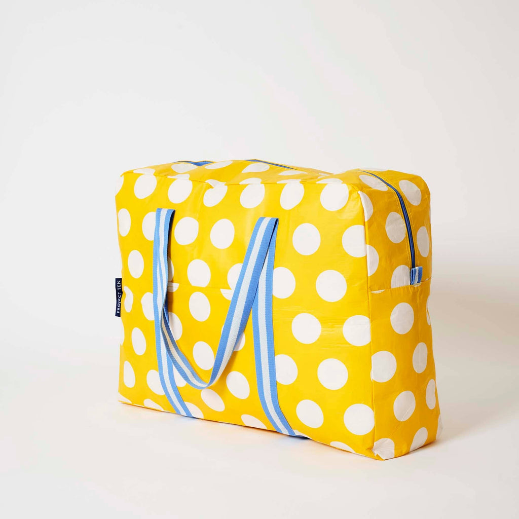 Project Ten Pty Ltd - Overnight Bag – Yellow Polka Dot