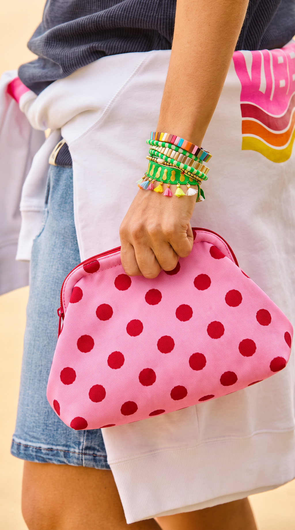 Little Fish CO - The Chloe Bag: White / black