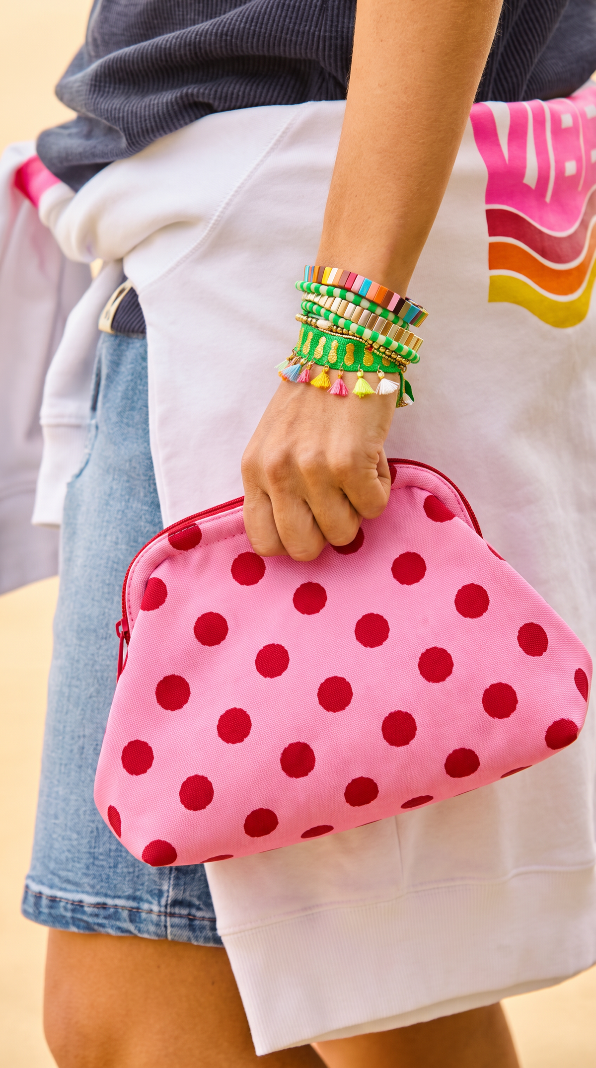 Little Fish CO - The Chloe Bag: White / black