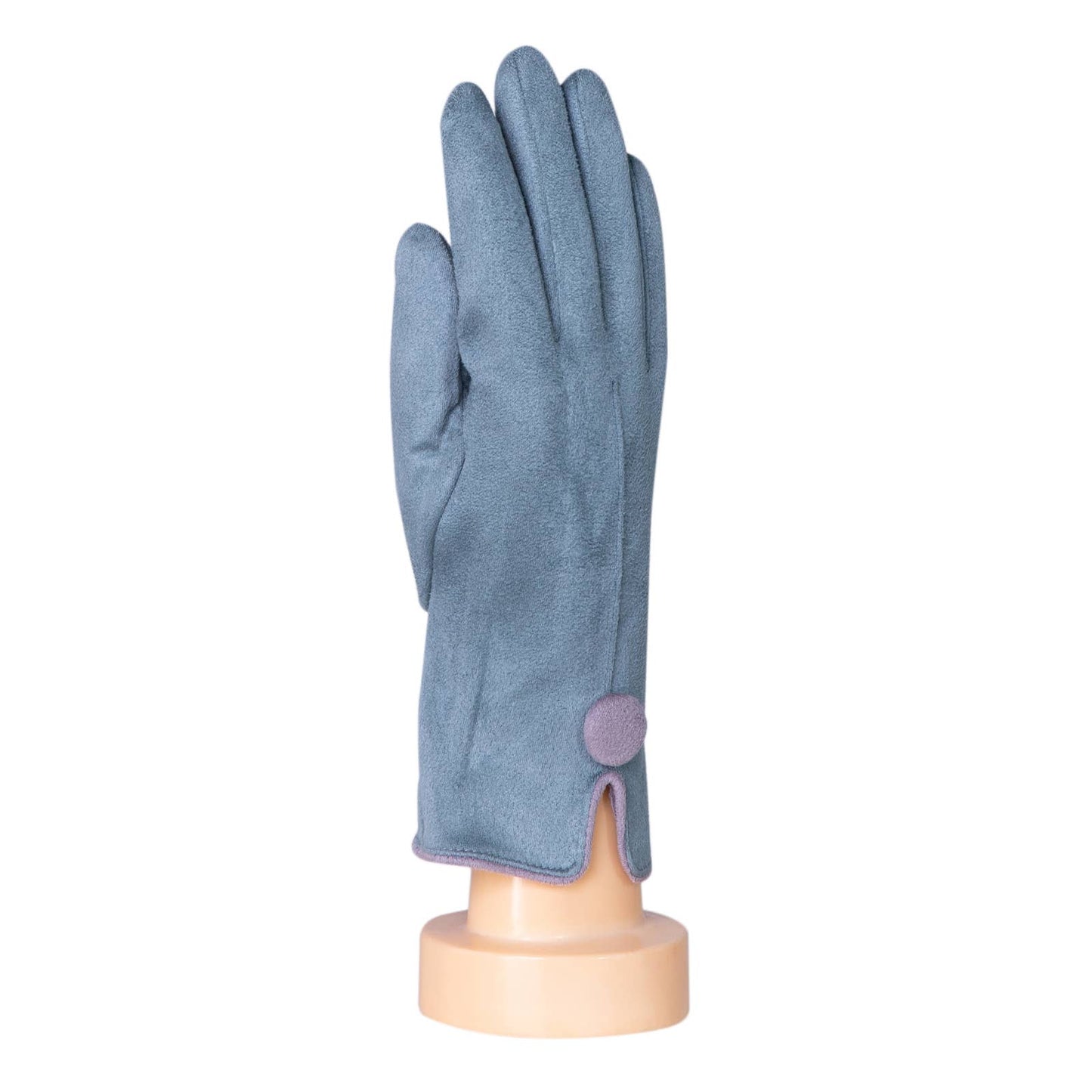Teal: One Button Grey Border Glove