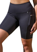 LaSculpte Recycled High Waisted Bike Shorts with Phone Pockets