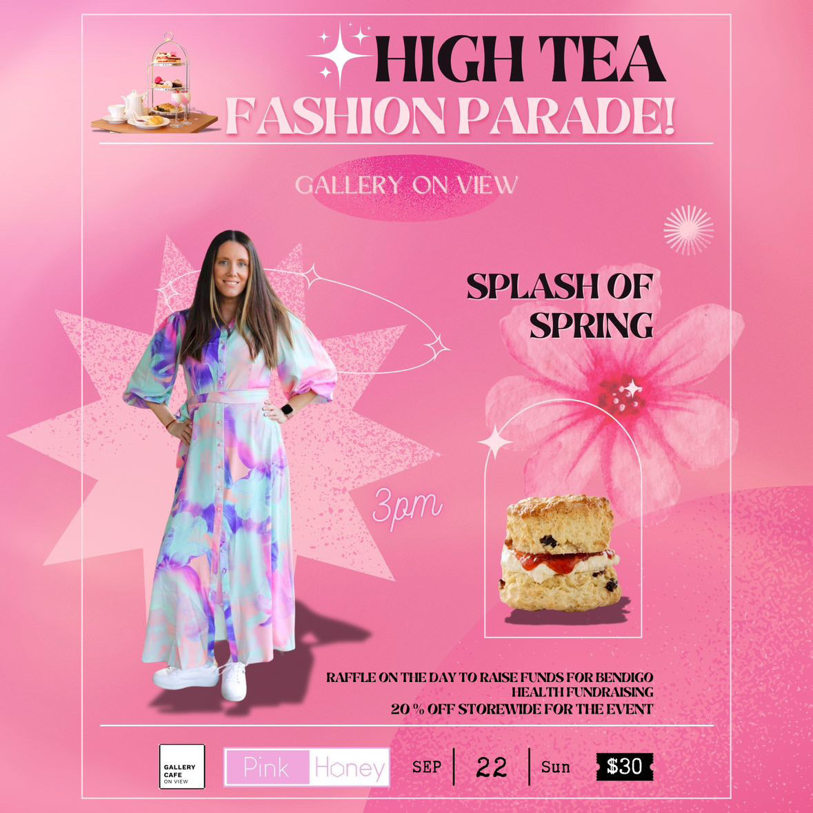 Splash of Spring - Gallery Cafe on View High Tea Fashion Parade