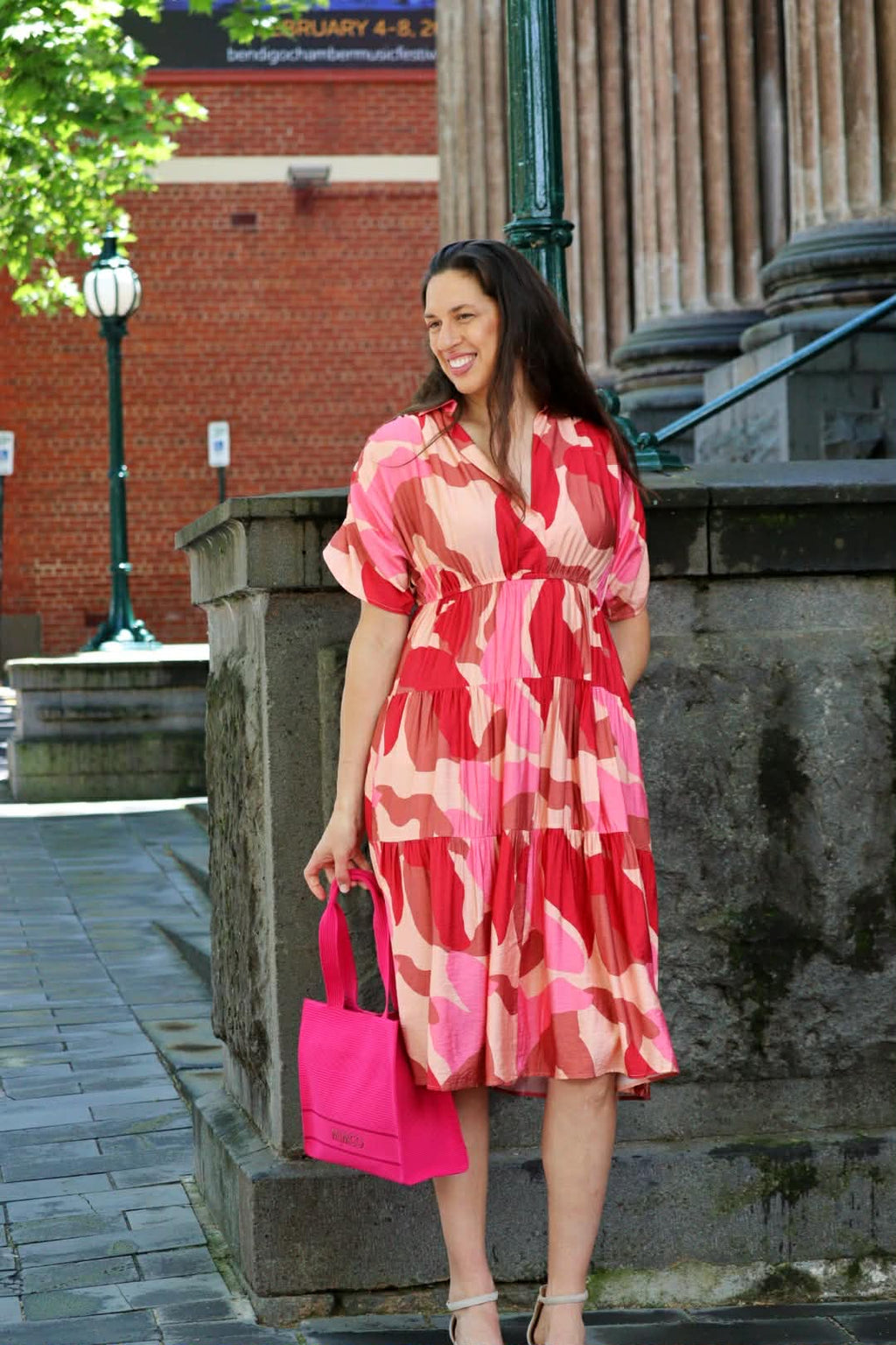 Watermelon waves dress