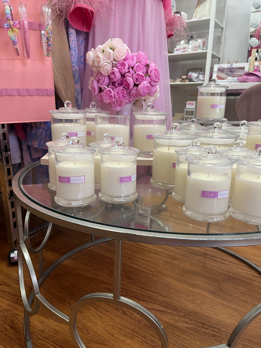 Pink Honey Candles small