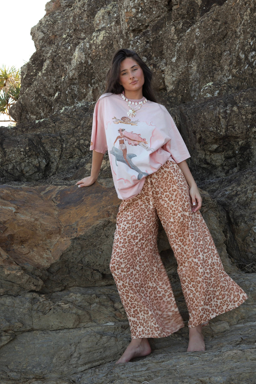 Queen of the Sea Tee - Soft Pink