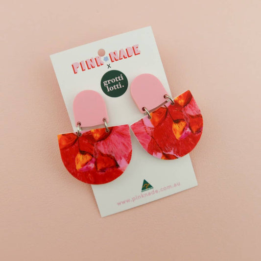 Pink Nade - Donna Magical Mop Tops Print Dangle Earrings