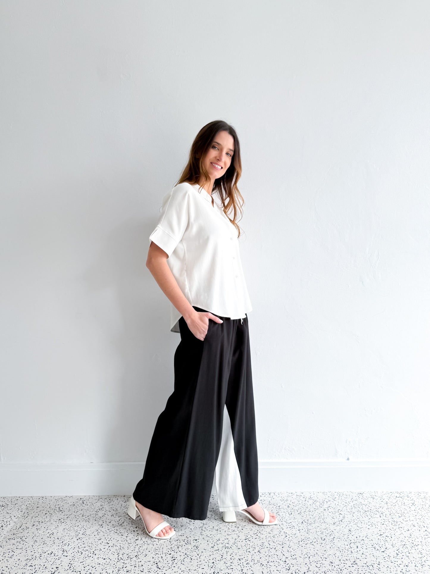 lassic Viscose Button Shirt – White