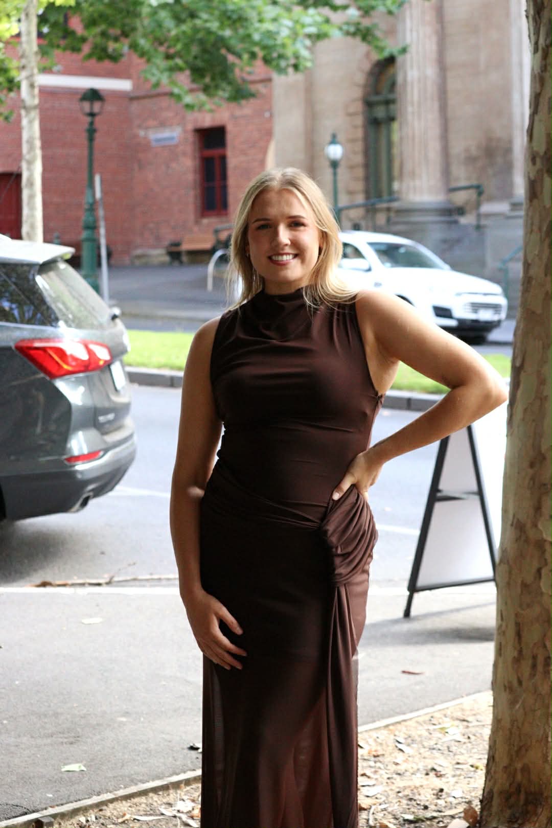 After dark chocolate dress