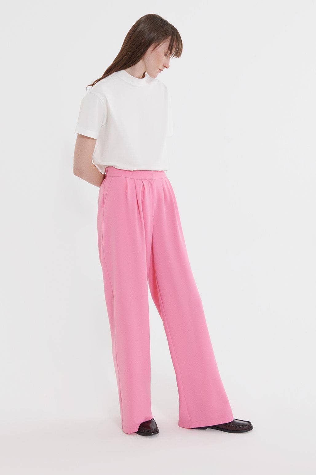 Pleated Palazzo Pants