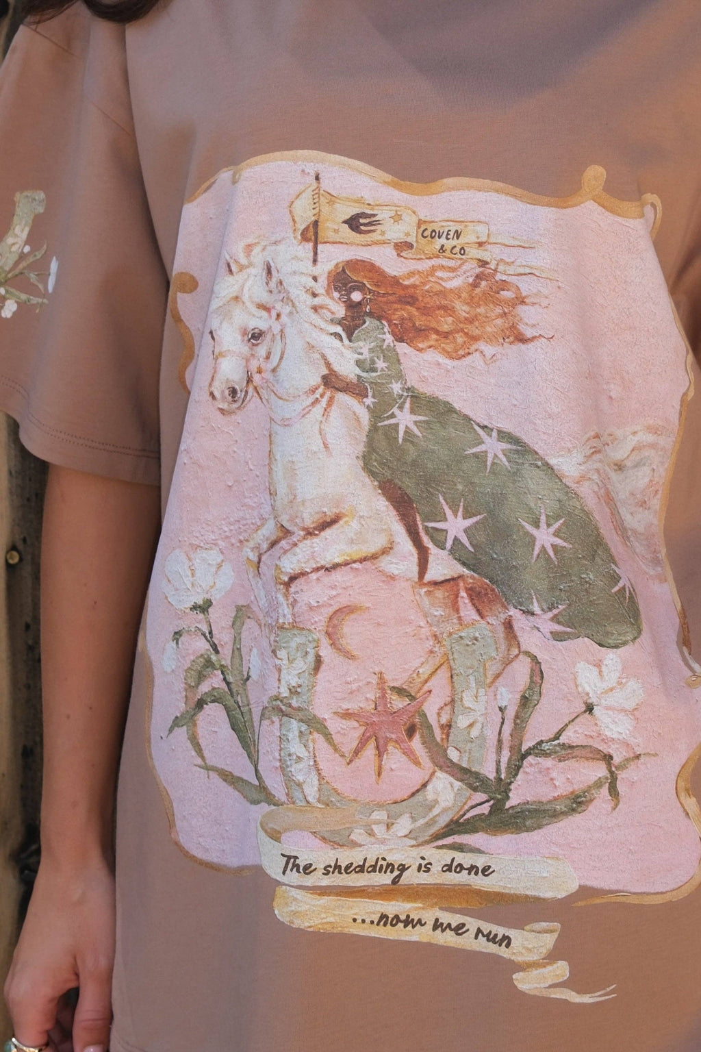 Coven and Co - Year of the Horse Tee: Earthy Brown