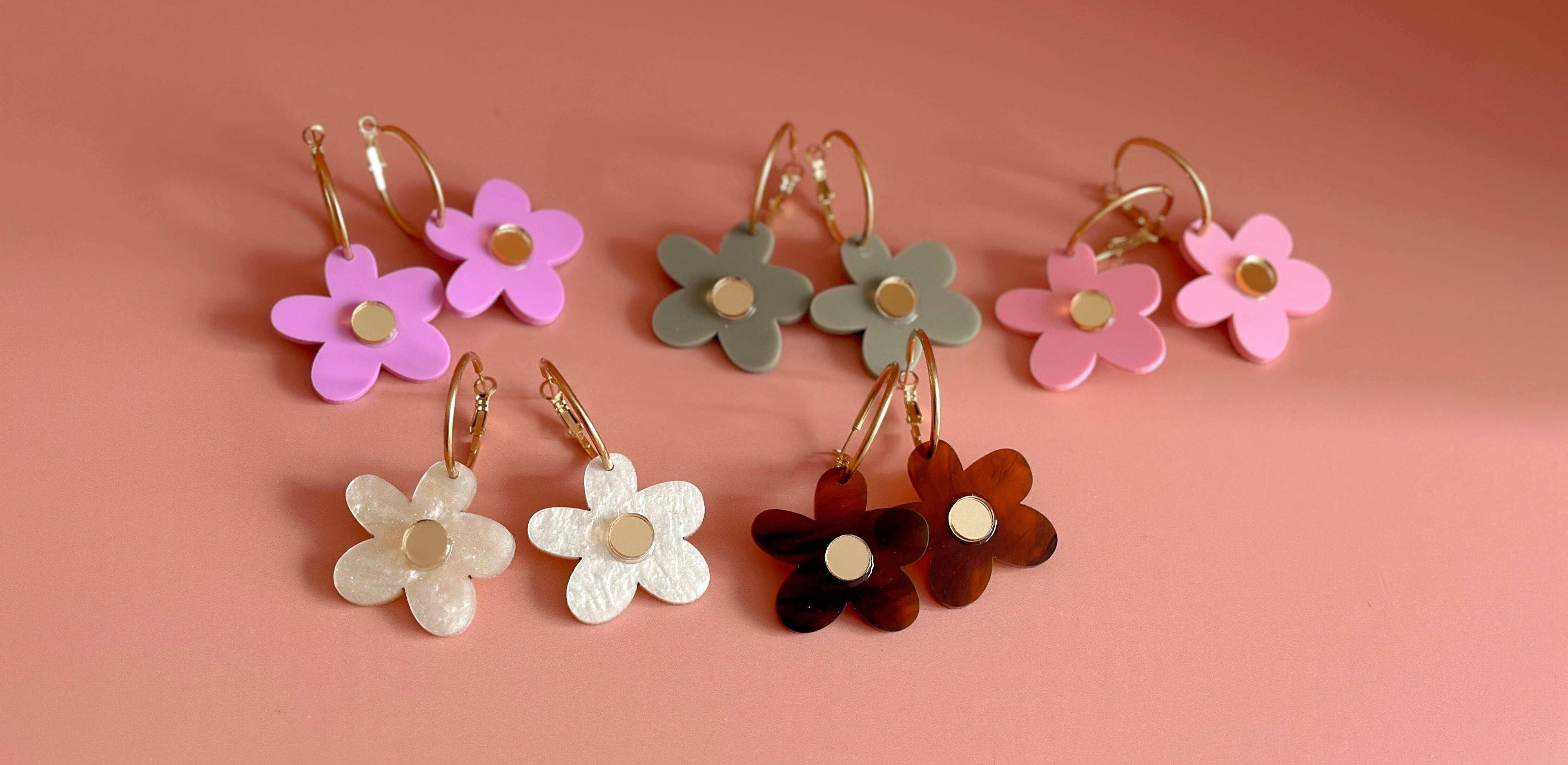 Bella Hoops | Lilac + Gold |