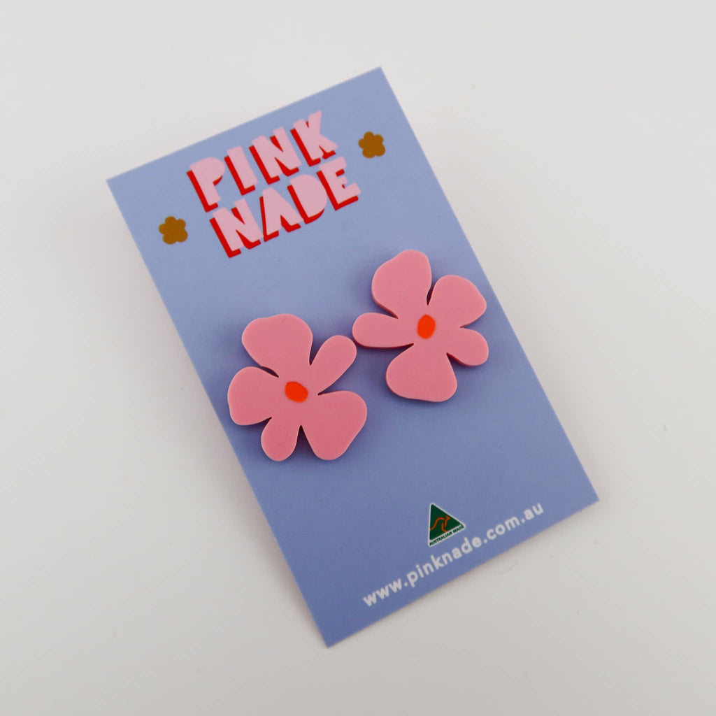 Maggie Statement Studs: Green / Pierced