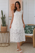 White embroidered dress