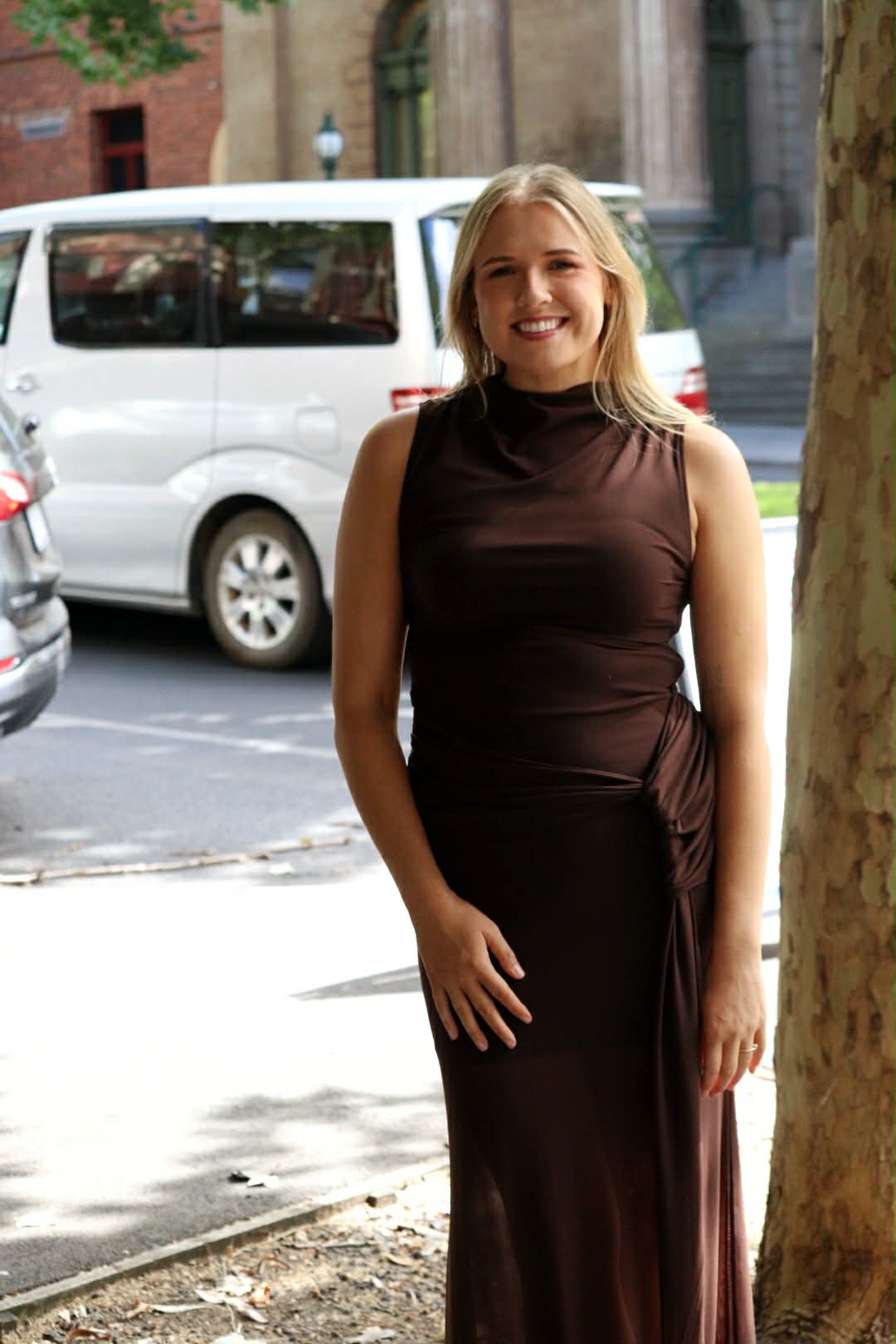 After dark chocolate dress