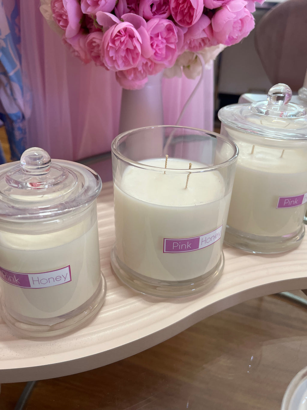 Pink Honey Candles small