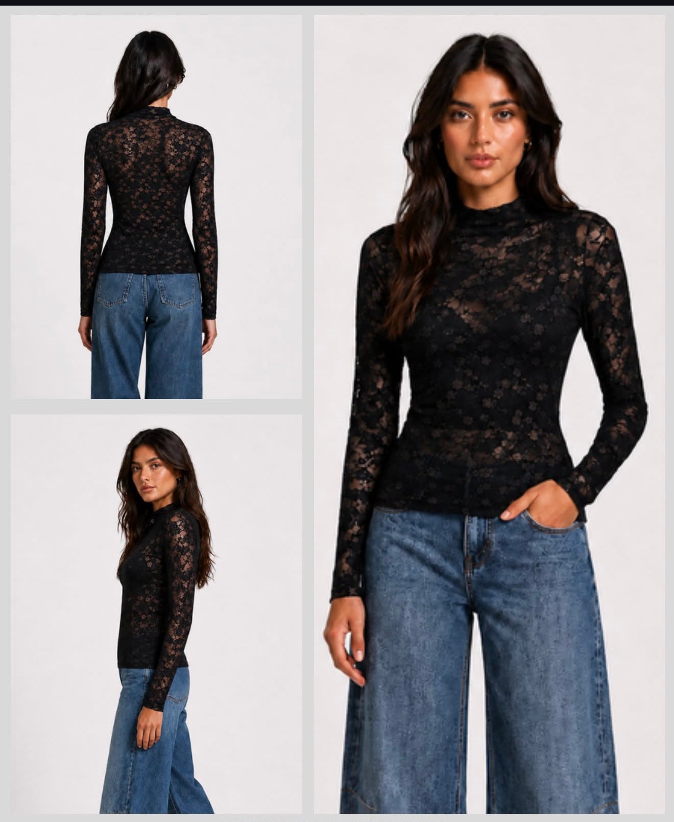 Midnight lace mesh