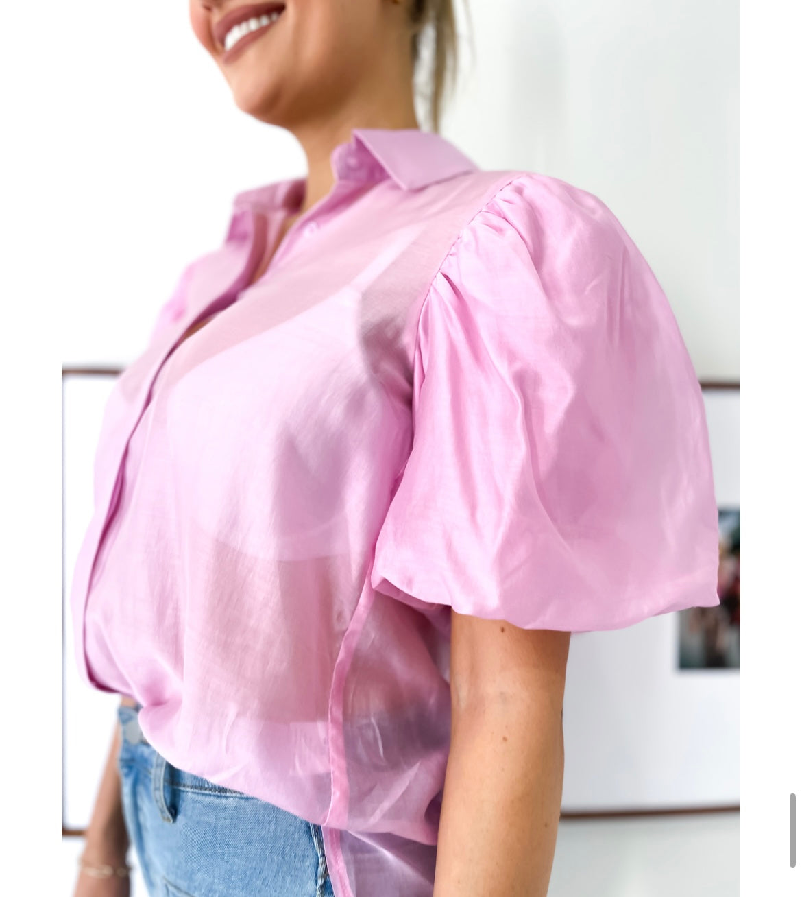 Pearly pink blouse