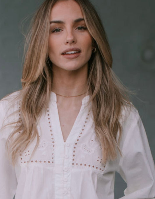 White broderie top