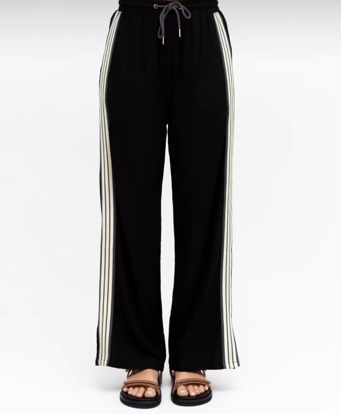 Black Stripe Pants