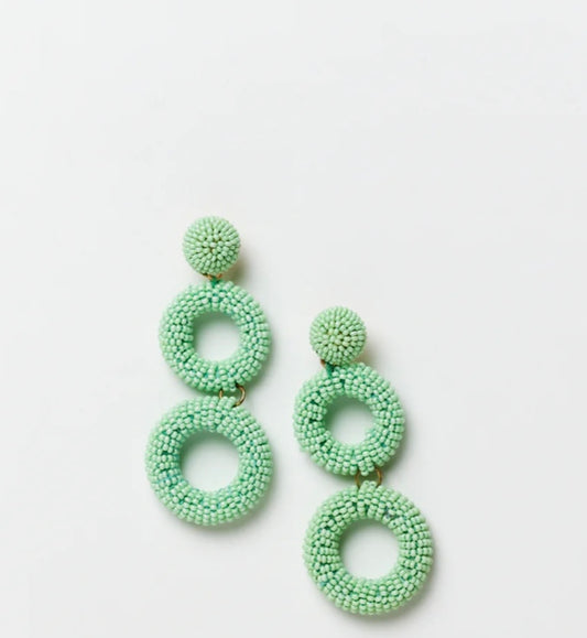 Avalon Earrings in Lime Green
