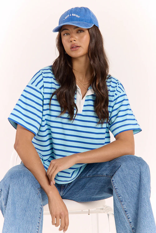 Gigi Washed Denim Cap - Holiday Blue